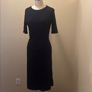 LOFT Classic Black Midi Dress